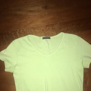 Lime green brandy crop top